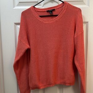 Forever 21 Women's Coral Crew Neck Sweater